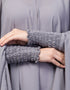 Modest smoking at sleeve Causal Daily Wear Irani kaftan In the Shade of  Grey
